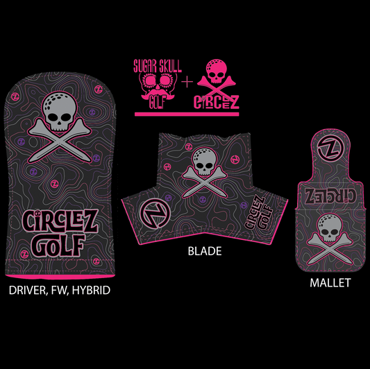 ☠️Gray/Pink Skull Headcovers☠️             PreOrder